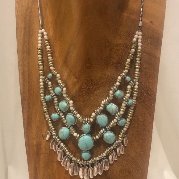 Turquoise Bib Necklace - Picture 2 of 5